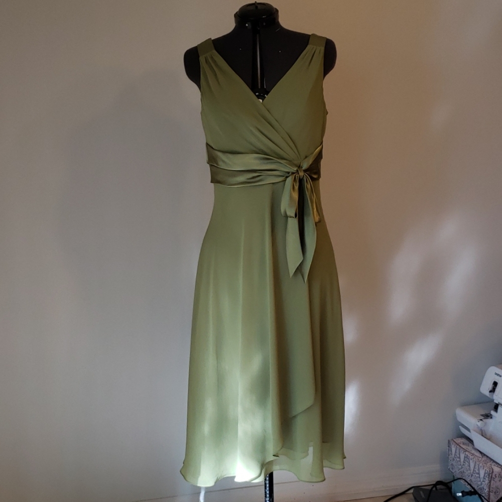 Green dress Chiffon Wedding bridesmaid spring